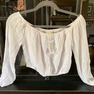 Pacsun LA Hearts white crop top